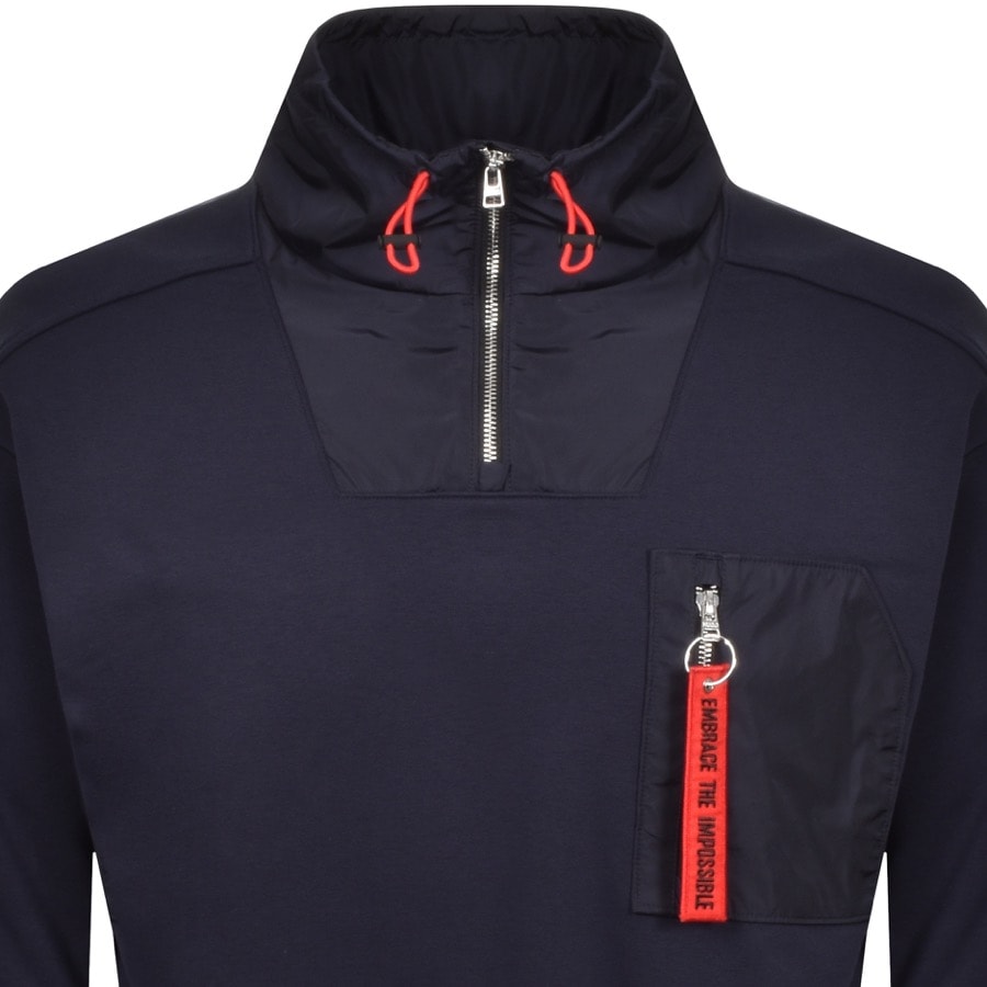 Alternative Image for ProductHUGO Damboo Half Zip Sweatshirt Navy2